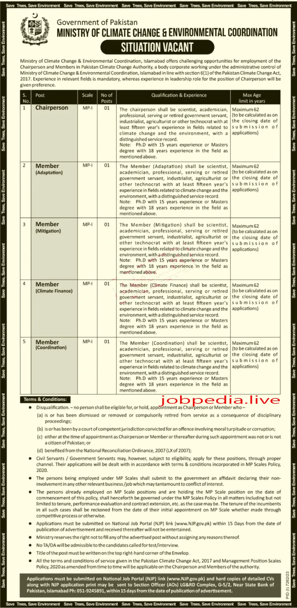 Ministry of Climate Change Jobs Available in May 2024